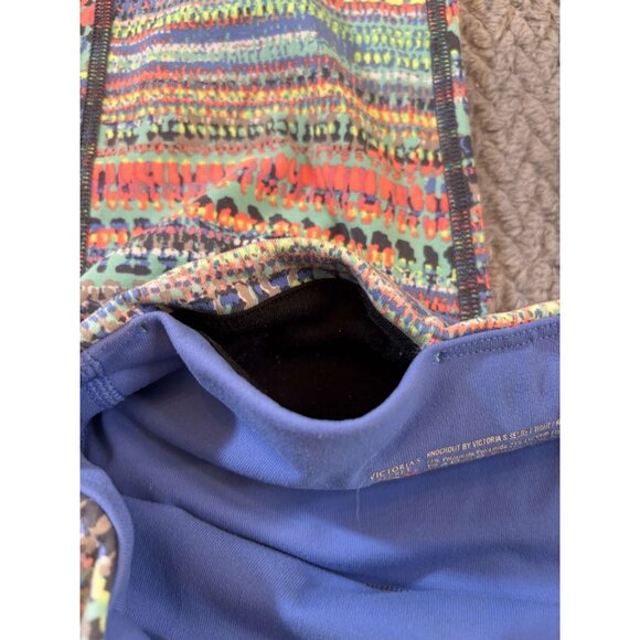 Knockout By Victorias Secret VSX Sport Multicolor Striped Leggings Size Small - Picture 5 of 5